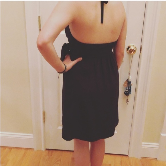 Tibi Mini Wrap Dress Black 2 - Picture 3 of 7